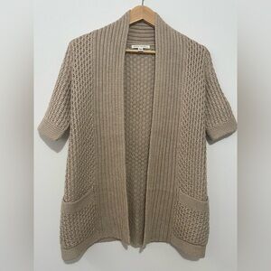 Banana Republic Beige Open-Front Sweater
